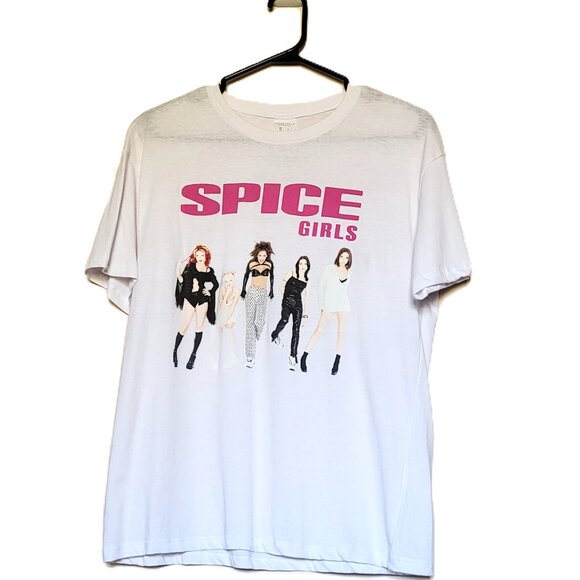 *NEW* SPICE GIRLS White Women's Retro 90's T-Shirt Size Small - Picture 1 of 3